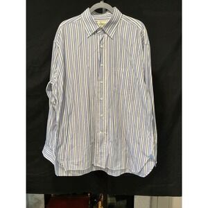 Albert Goldberg Faconnable Mens XXL Striped Long Sleeve Button Down Shirt
